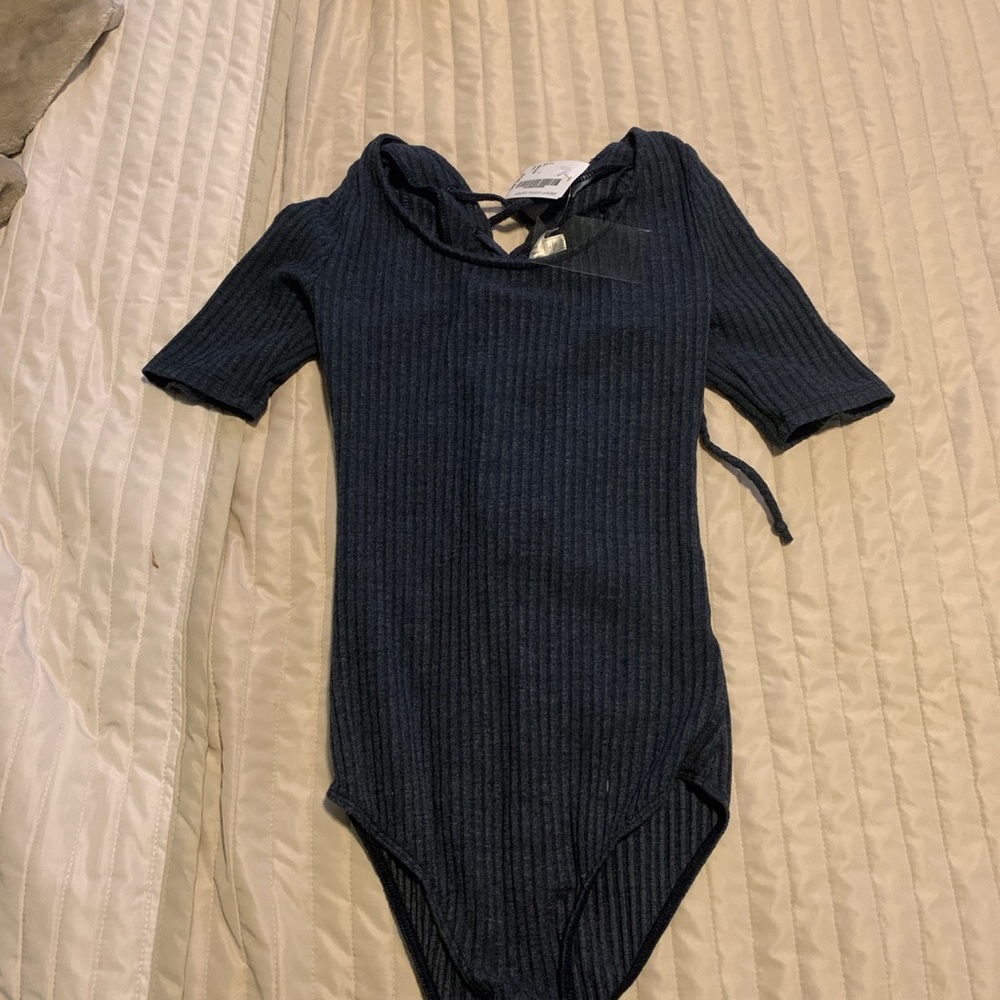 Navy south moon under body suit